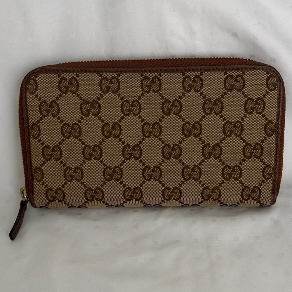 Gucci GG Canvas Monogram Zippy Long Wallet with COA - Picture 2 of 13